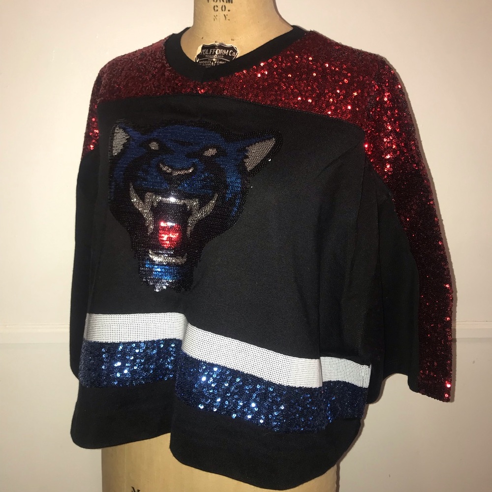 Tommy Hillfiger sequin crop tee
